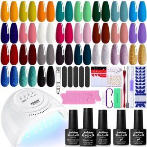 27 Colors Nail Polish Kit with U V Light, U V LED Nail Dryer Lamp Curing Gel